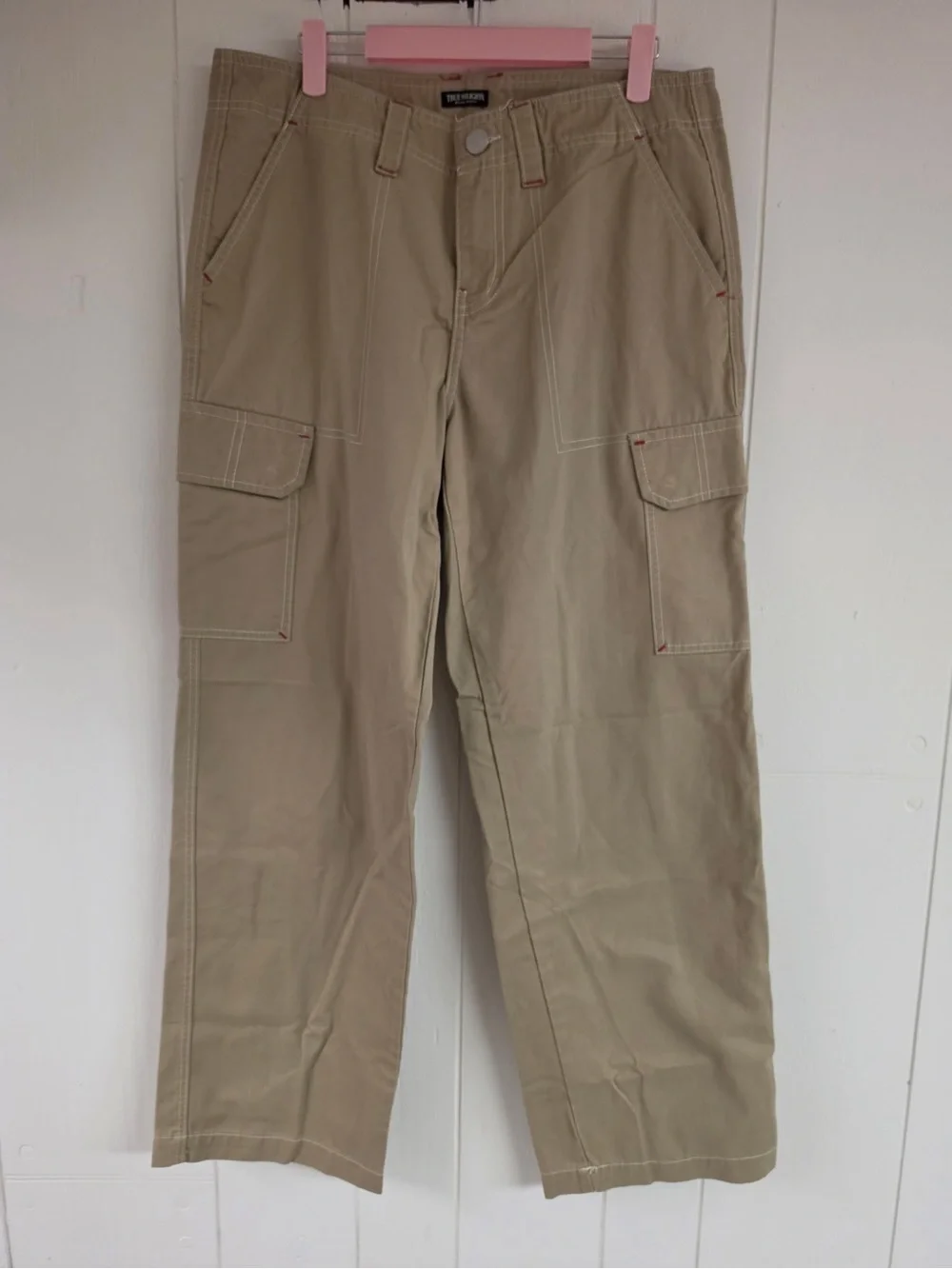 True Religion Men's Khaki Cargo Pants- Size 29